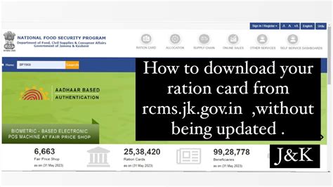 ration card management portal